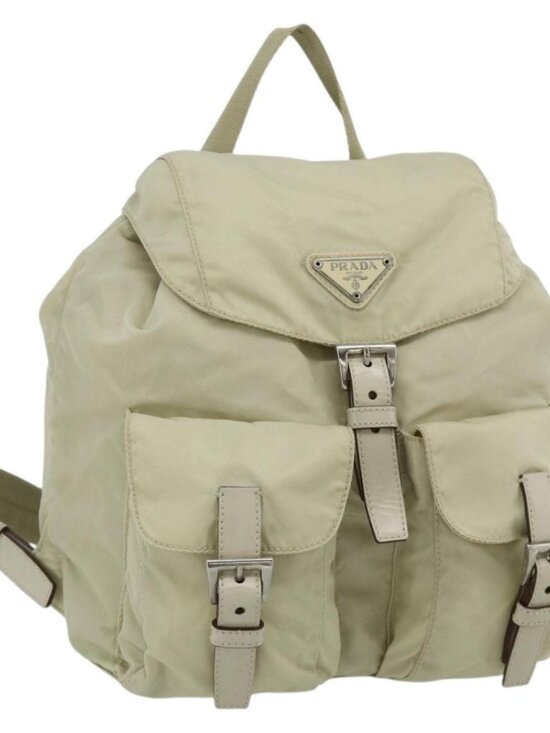 PRADA Backpack Nylon Ivory Silver Auth am11437 main image 11